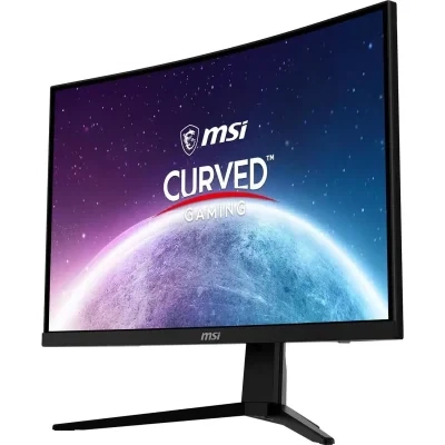 شاشة ألعاب MSI G2422C مقاس 24 بوصة VA بدقة 1920 × 1080 (FHD) انحناء 1500R بمعدل تحديث 180 هرتز FreeSync تصميم بدون إطار ممتاز رؤية ليلية