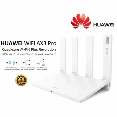 تصل سرعة Wi-Fi 6 Plus من Huawei AX3 (رباعي النواة) WS7200 إلى 3000 ميجابايت في الثانية