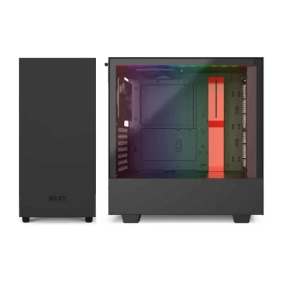 NZXT H510i MATTE BLACK Tempered Glass addressable LED strip Gaming Case  BLACK or RED
