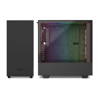 NZXT H510i MATTE BLACK Tempered Glass addressable LED strip Gaming Case  BLACK or RED