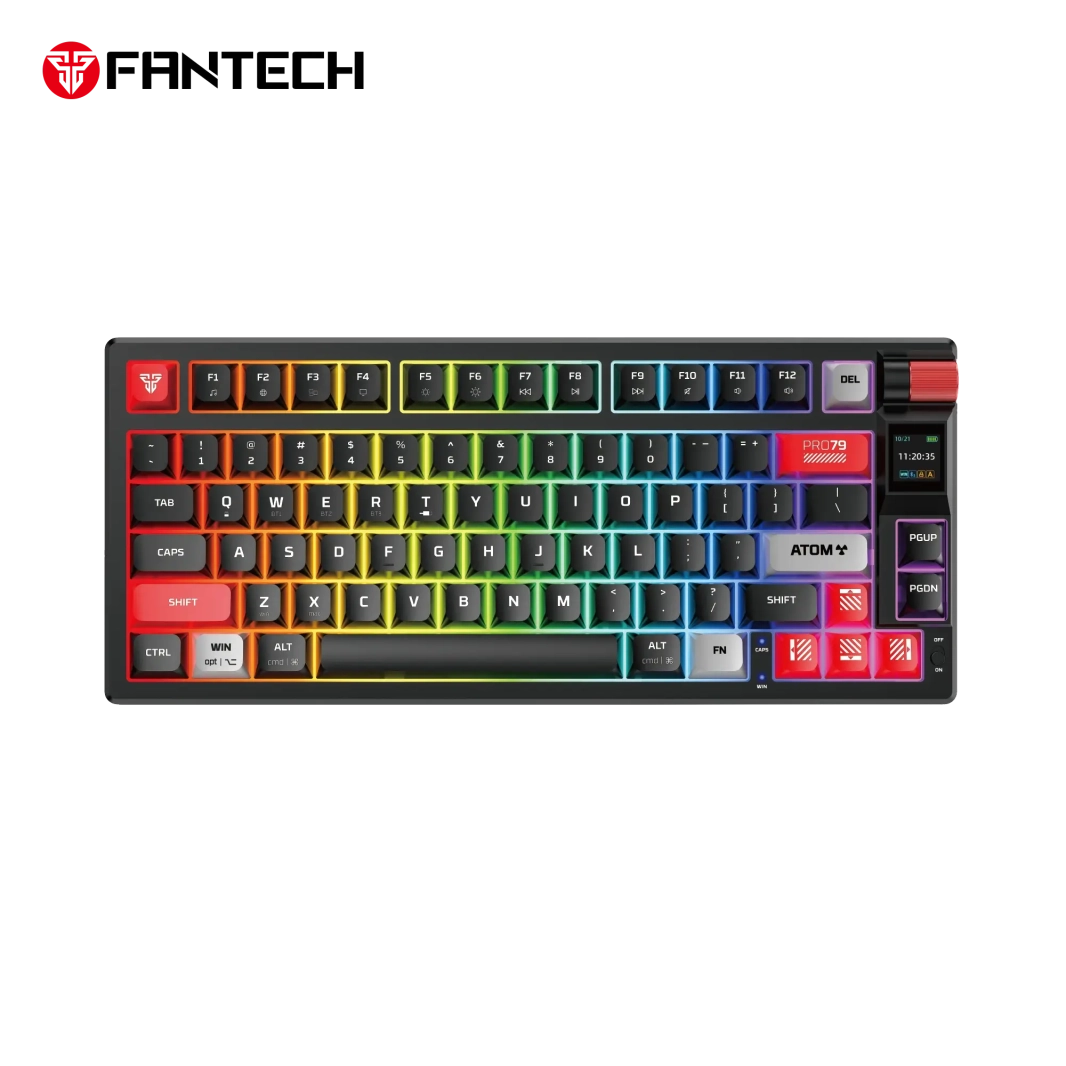 لوحة مفاتيح ميكانيكية لاسلكية للألعاب FANTECH MK917 ATOM PRO79 - سوداء