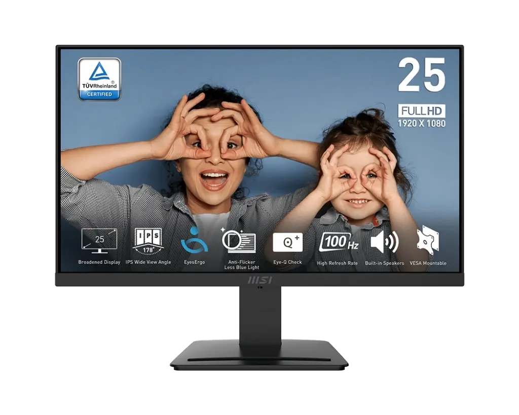 Msi PRO MP253 Business Productivity Monitor - 24.5-inch FHD IPS - 1ms 100Hz - Black