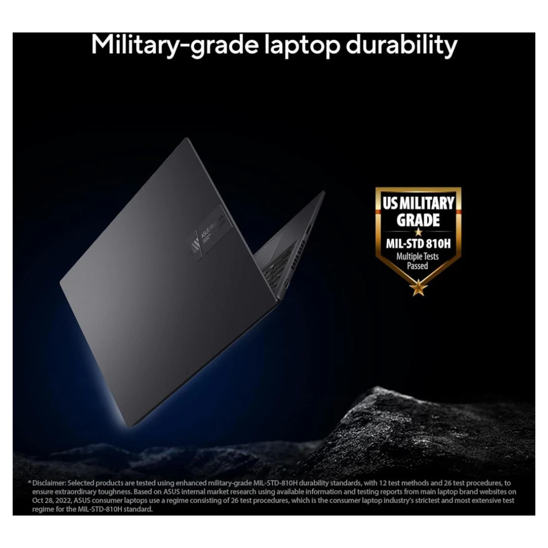 لاب توب ASUS Vivobook 16X Creator Series - معالج Intel Core i9-13900H، 14 نواة، NVIDIA GeForce RTX 4050 6GB GDDR6، شاشة 16.0 بوصة FHD+ 144Hz، أسود