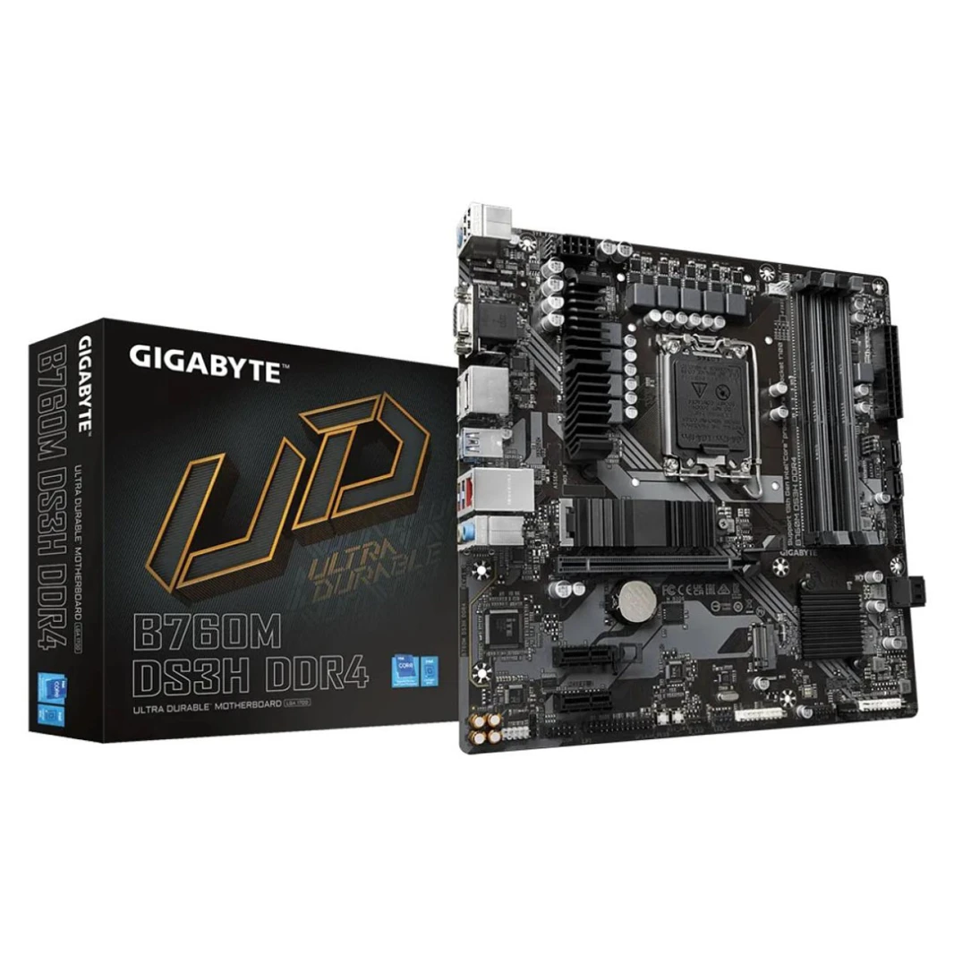 GIGABYTE B760M DS3H: لوحة أم للألعاب بحجم mATX، سلسلة Intel 13th 12th، LGA 1700/DDR4/PCIe 4.0/2xM.2