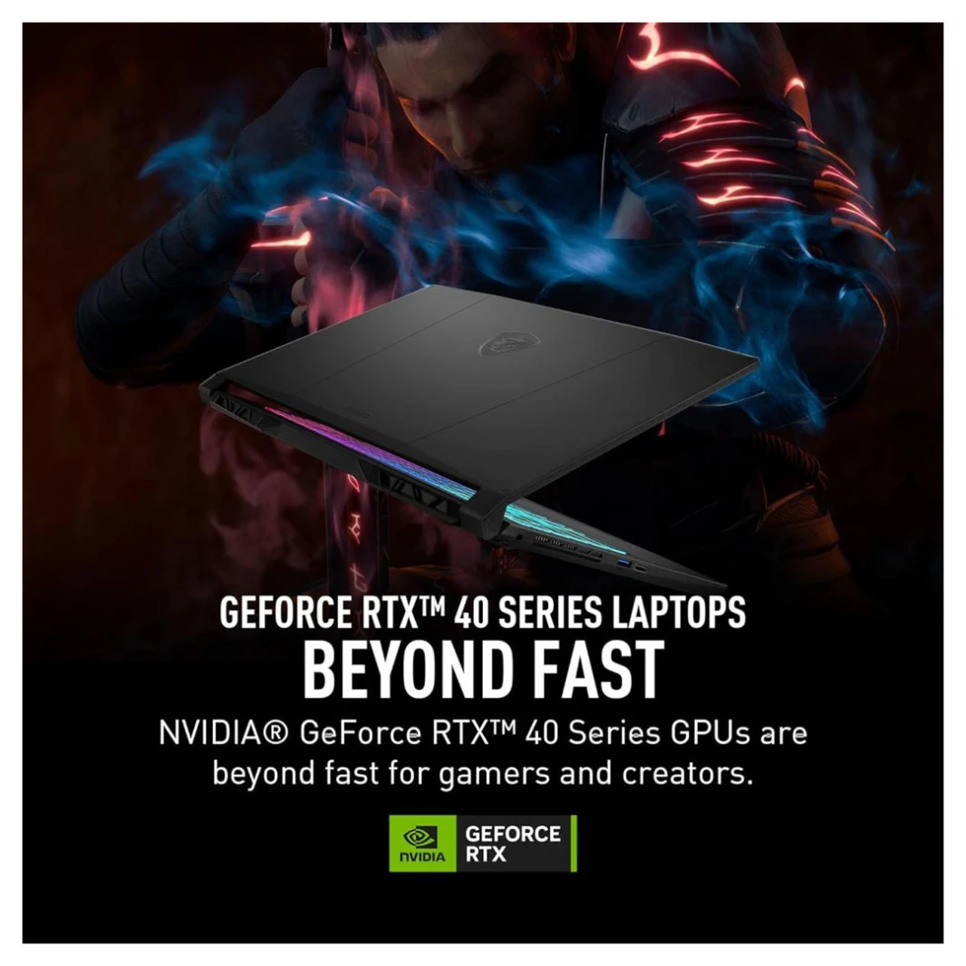 MSI Katana A17 AI B8VG | AMD Ryzen 9 8945HS, NVIDIA RTX 4070 8GB, 16GB DDR5, 1TB SSD, 17.3" FHD 144Hz IPS - Black
