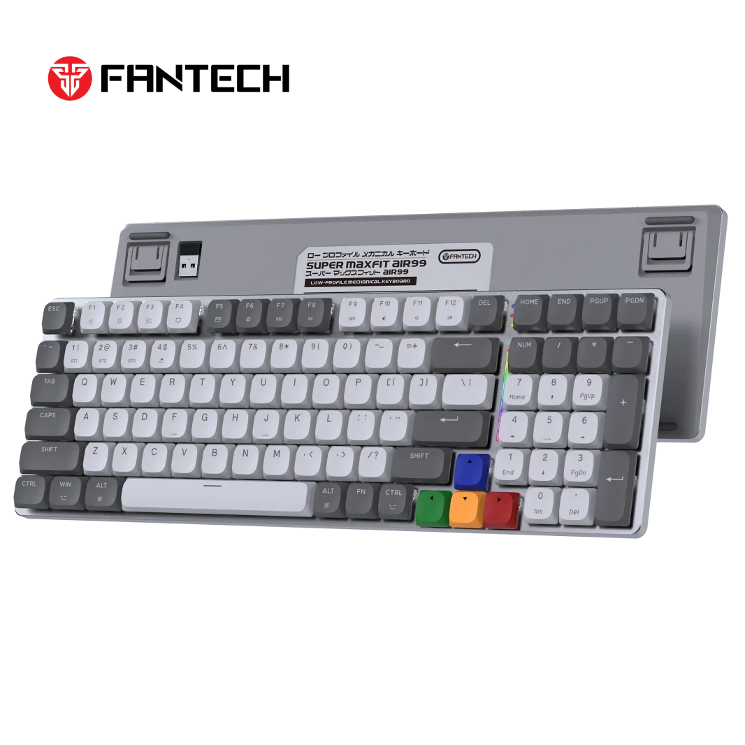FANTECH SUPER MAXFIT AIR99 MK916 95% LOW PROFILE WIRELESS MECHANICAL KEYBOARD - 3 Connection Mode