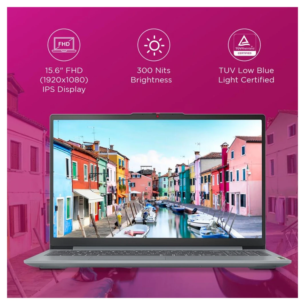 Lenovo IdeaPad Slim 3 | 12th Gen Intel Core i5-12450H, 8GB DDR5, 512GB SSD, 15.6" FHD 300 nits, Thin & Light Laptop, Toploader