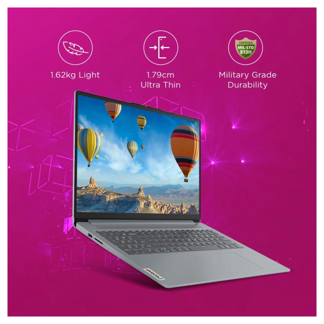 Lenovo IdeaPad Slim 3 | 12th Gen Intel Core i5-12450H, 8GB DDR5, 512GB SSD, 15.6" FHD 300 nits, Thin & Light Laptop, Toploader