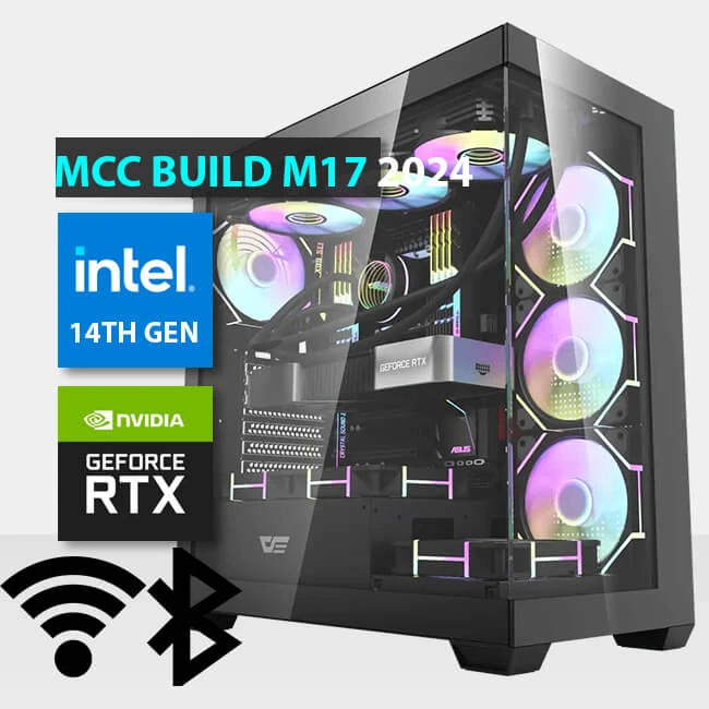 MCC M17-24 - Midas Gaming PC Build || Intel Core I5-14600KF 14th Gen 14-Core - GIGABYTE RTX 4060 Ti 8GB 3FANS Graphics Card - 16GB RAM RGB DDR5