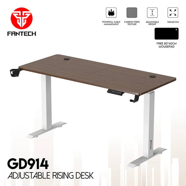 FANTECH GD914 ADJUSTABLE RISING DESK - White