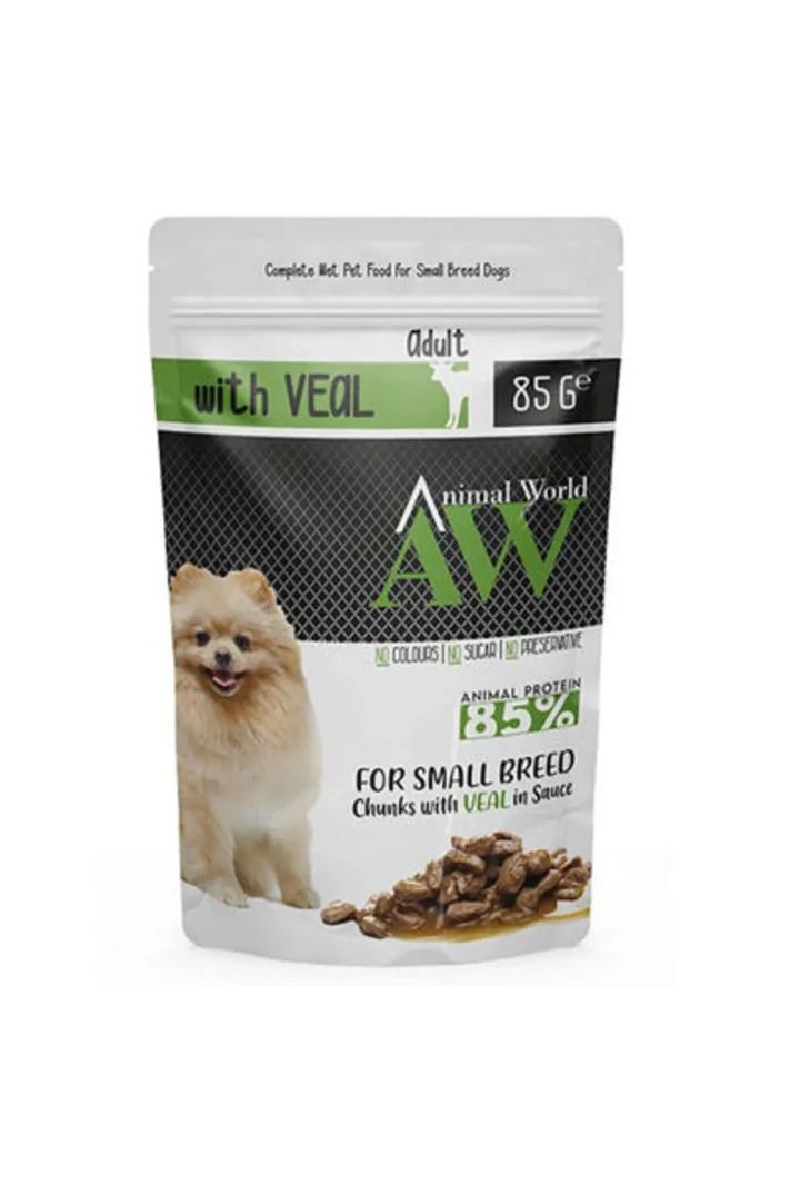 Animal World Wet Food For Adult Dogs With Veal 85g