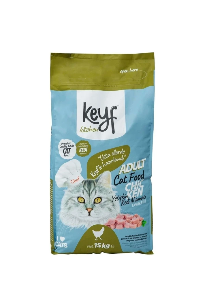 KEYF Adult Cat Food Chicken 15 KG