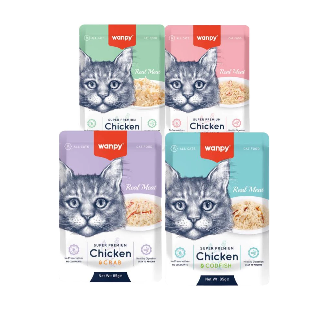 Wanpy pouch Fillet in Jelly Chicken & Scallop 85g
