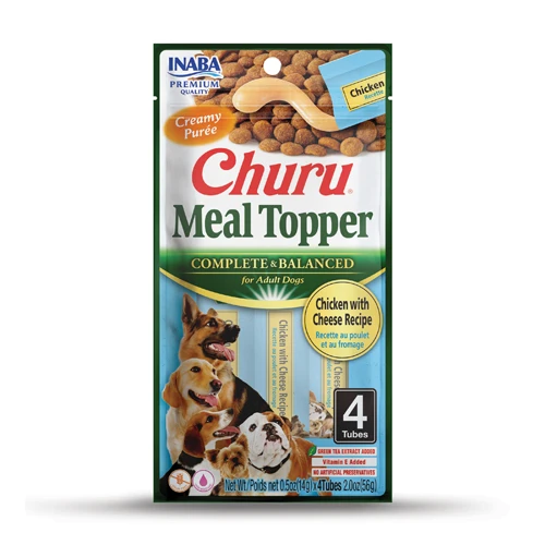 INABA CHURU MEAL TOPPER Chicken with Cheese Recipe 4 tubes