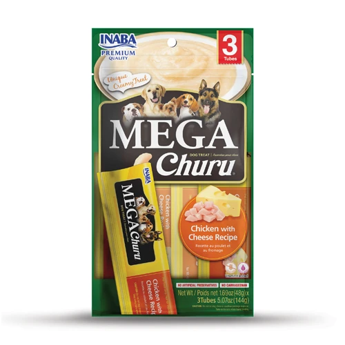 INABA CHURU Chicken with Cheese & Beef Recipe 4 tubes