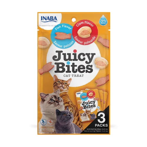 INABA JUICY BITES Fish and Clam Flavors