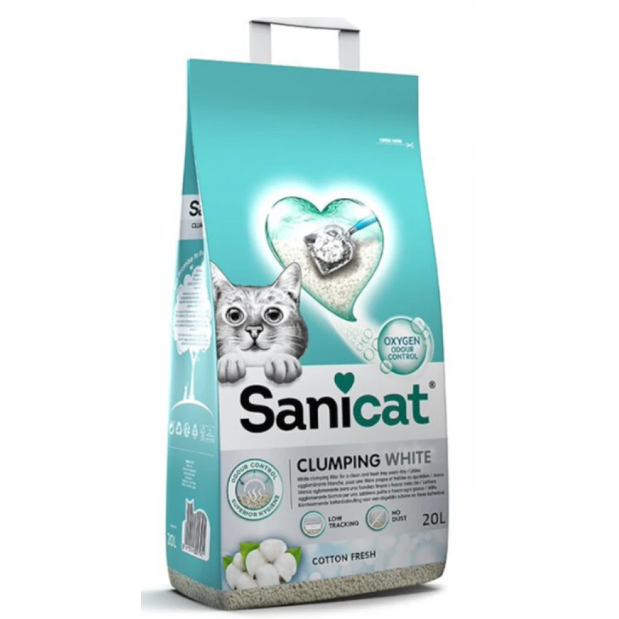 Sanicat Clumping White cotton fresh 20L