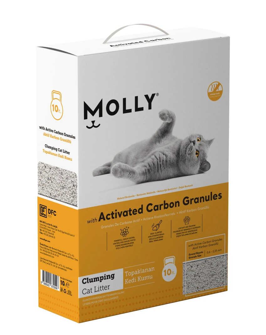 Cat Litter Molly Active Carbon Granules 10L