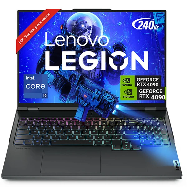 لابتوب الألعاب LENOVO LEGION PRO 7 16IRX8H - معالج Intel Core i9-13900HX من الجيل الثالث عشر - RTX 4090 16GB - شاشة 16.0 بوصة WQXGA 240Hz