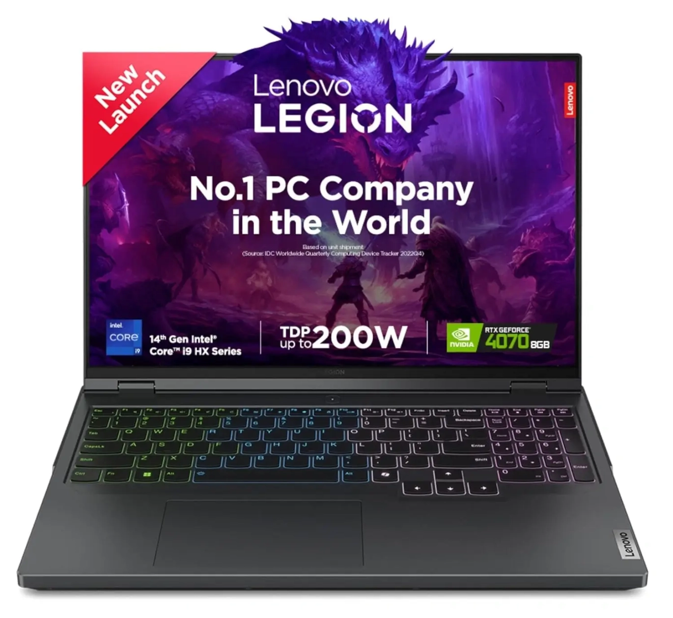 لابتوب الألعاب LENOVO Legion Pro 5 16IRX9 - معالج Intel Core i9-14900HX من الجيل الرابع - GeForce RTX 4070 سعة 8 جيجابايت - شاشة 16 بوصة WQXGA 2.5K IPS بمعدل تحديث 165 هرتز 100% sRGB