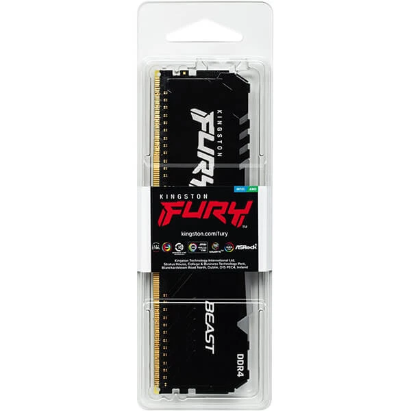 ذاكرة الوصول العشوائي KINGSTON FURY BEAST سعة 8 جيجابايت وتردد 3600 ميجاهرتز DDR4 RGB