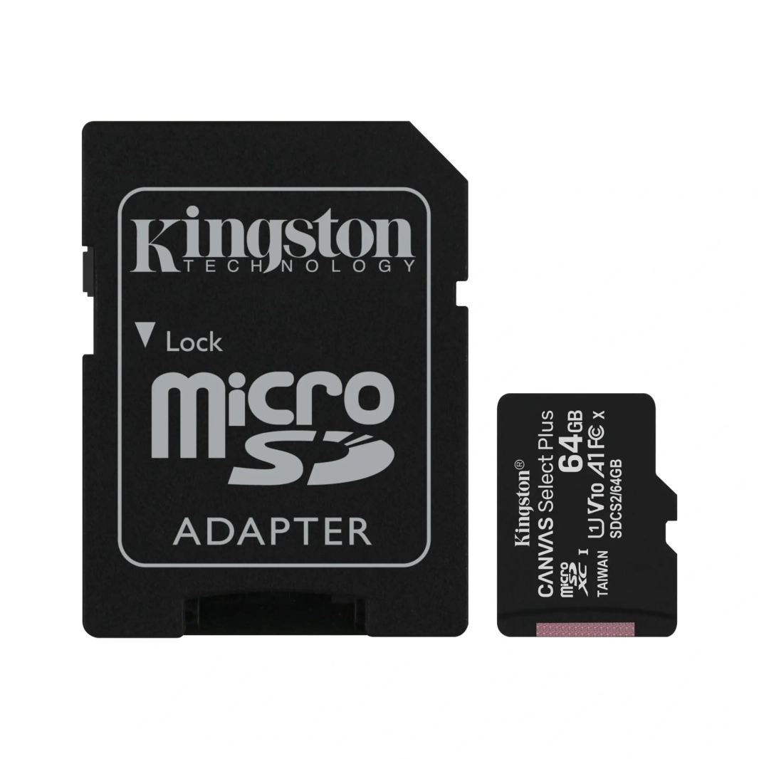 KINGSTON CANVAS SELECT PLUS 128GB microSD MEMORY CARD + SD ADAPTER