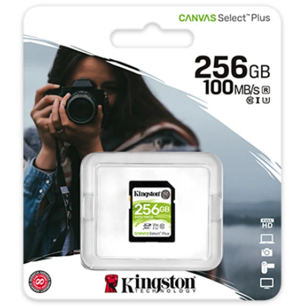 KINGSTON CANVAS GO PLUS SD MEMORY CARD 256GB 100MB/S