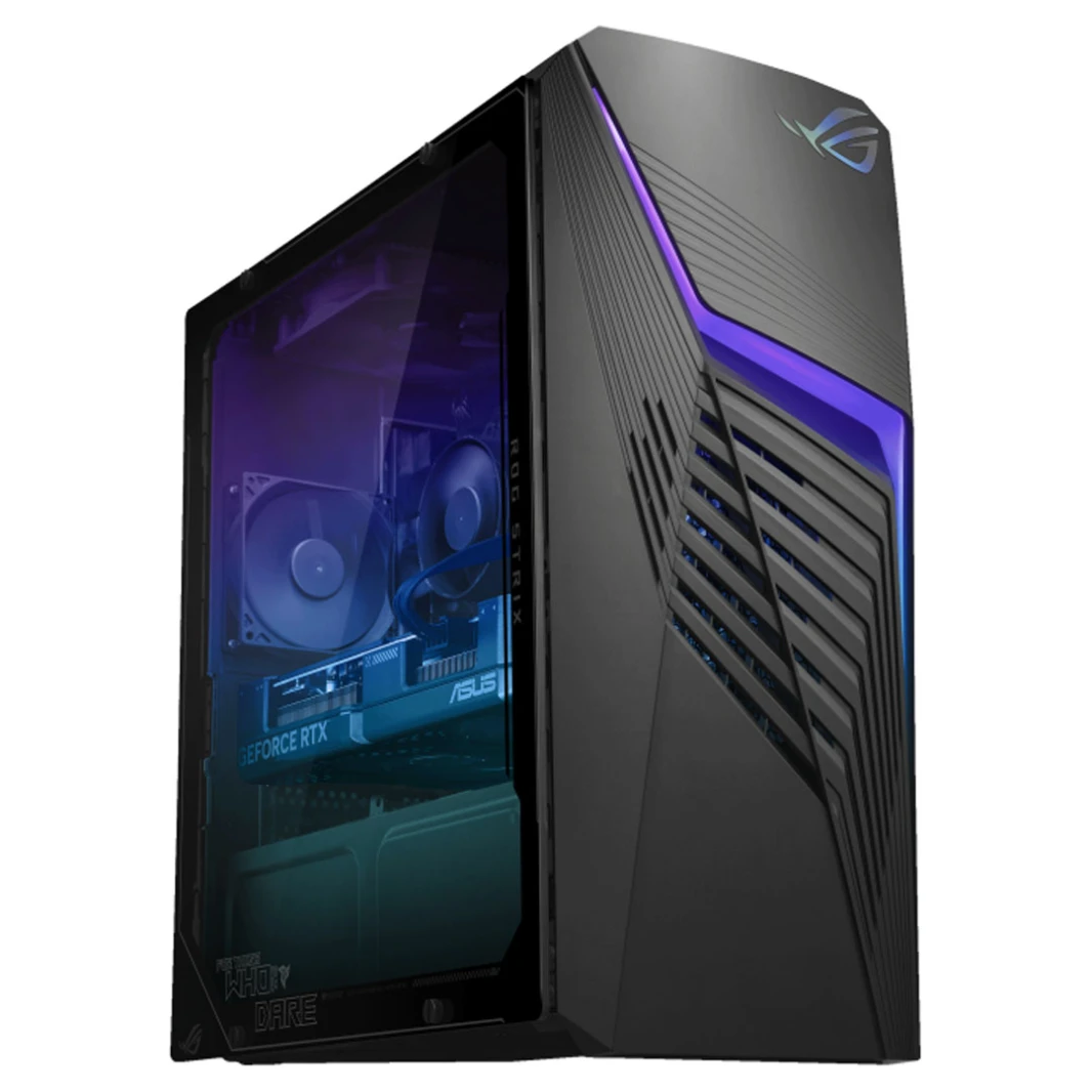 كمبيوتر ASUS ROG G13CHR المكتبي للألعاب - Intel Core i5-14400F، NVIDIA GeForce RTX 3050، 16 جيجابايت DDR5، 1 تيرابايت SSD، Wi-Fi 6E، Bluetooth 5.3، ضمان لمدة عامين