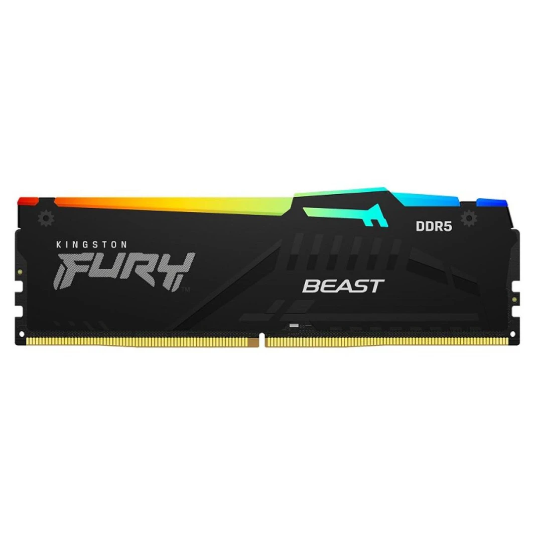ذاكرة سطح المكتب KingSton Fury Beast RGB 8GB DDR5 5200MT/s-CL40