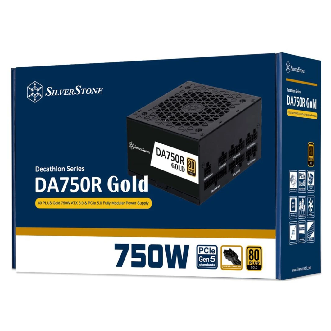 SilverStone DA750R Gold: مزود طاقة عالي الأداء 750 وات 80 Plus Gold كامل الوحدات