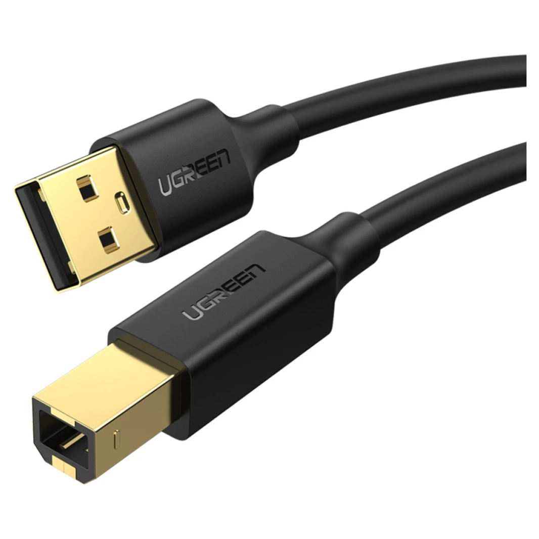 كابل الطابعة والماسح الضوئي UGREEN US135 USB 2.0 - 1 متر - كابل USB 2.0 قصير لتوصيل الطابعة والماسح الضوئي