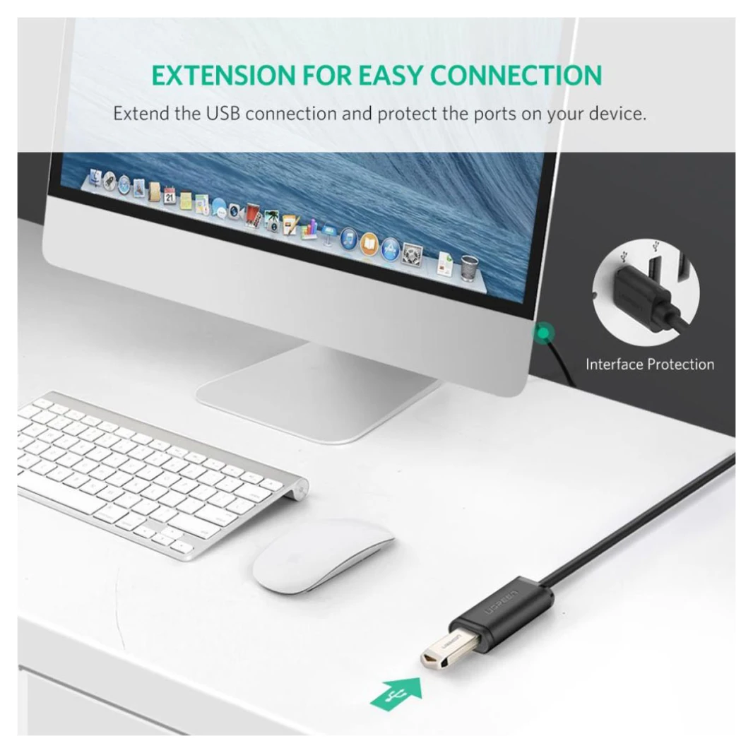 UGREEN US103 USB 2.0 Active Extension Cable - 5M - Long USB 2.0 Active Extension Cable for Extended Reach