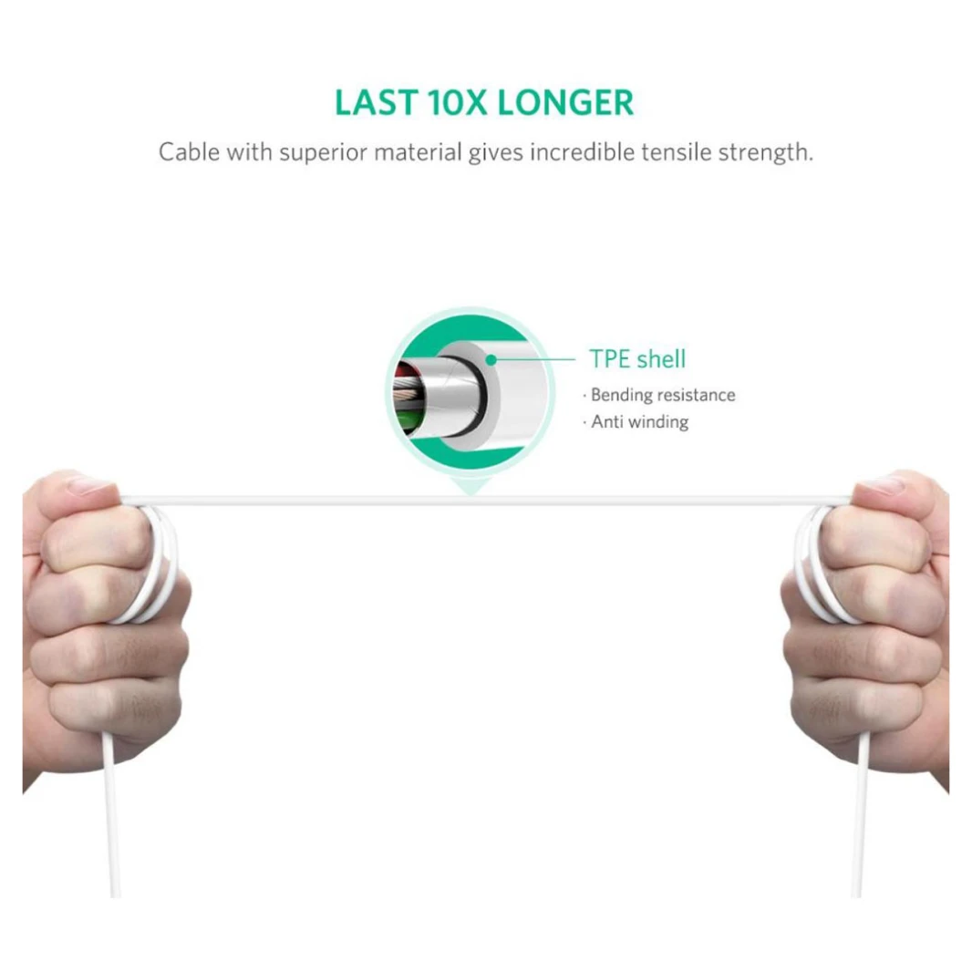 كابل USB C إلى Type B للطابعة والماسح الضوئي من UGREEN US241 - كابل USB C إلى Type B لتوصيل الطابعة والماسح الضوئي