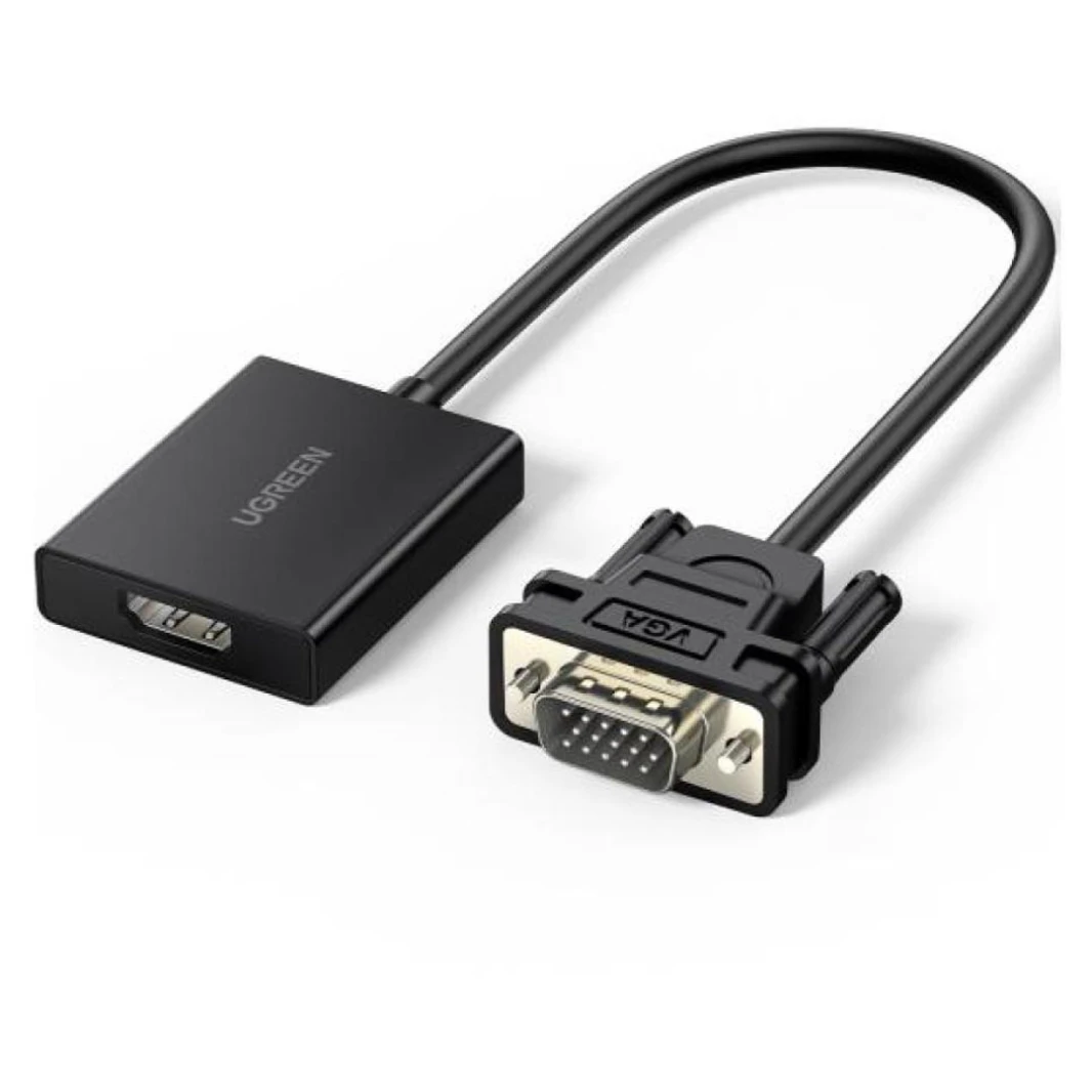 UGREEN 15cm VGA to HDMI Adapter (50945) - Short VGA to HDMI Connectivity Solution