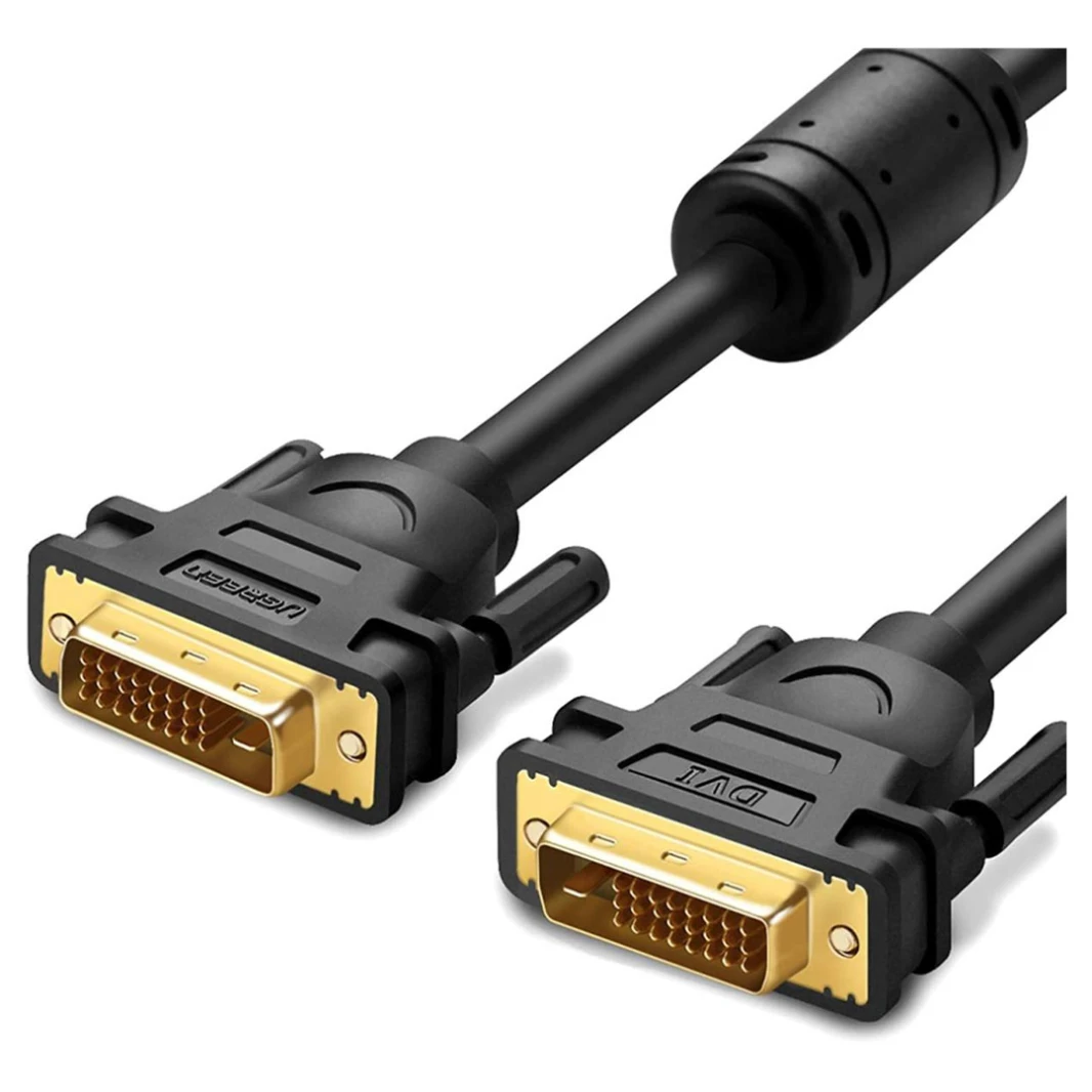 UGREEN DVI-D (24+1) TO VGA Cable (MM118) - DVI to VGA Connectivity in a Flat Cable Design