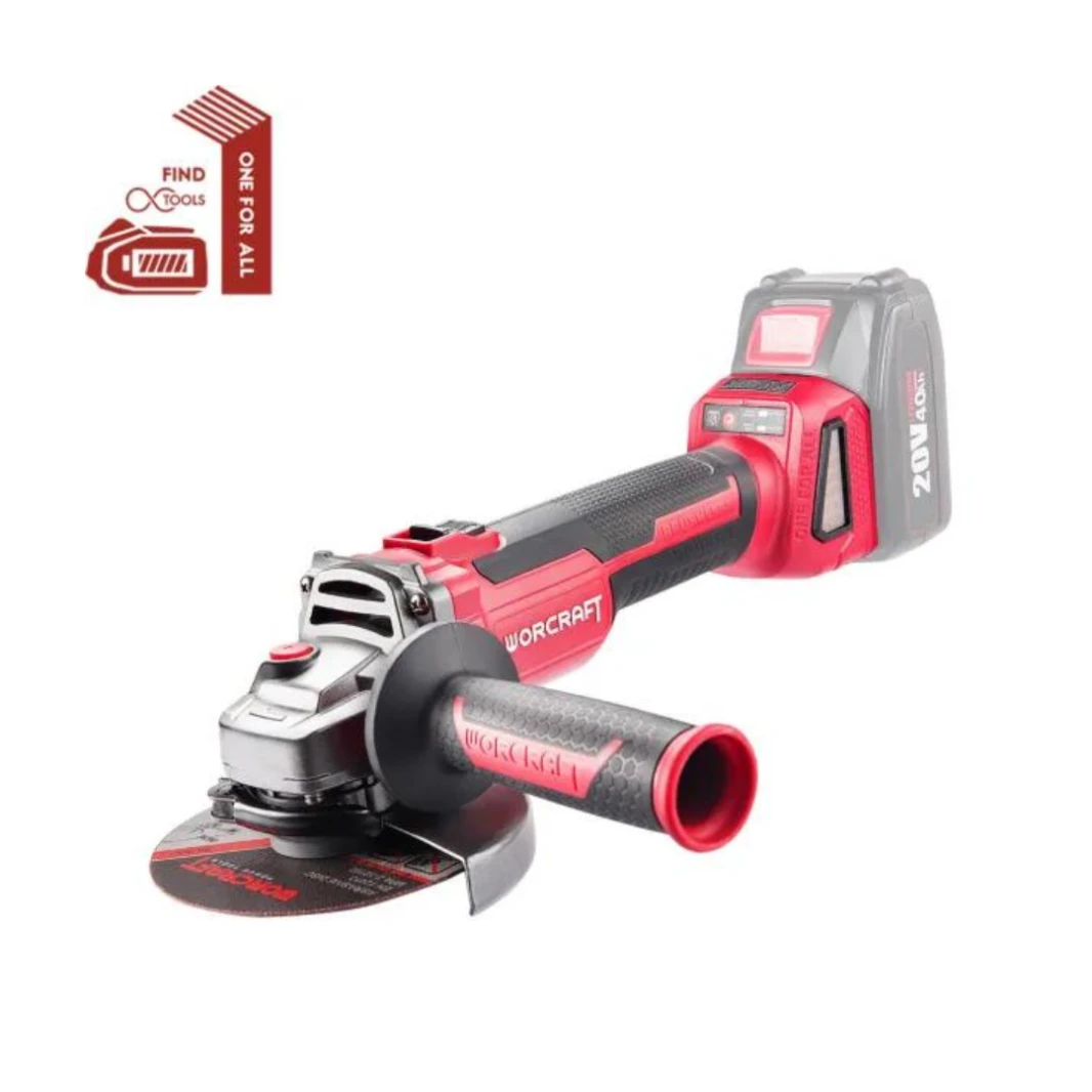ماكينة صنفرة زاوية لاسلكية بدون فرشاة من WORCRAFT CAG S20LiBH-125B 20 فولت
