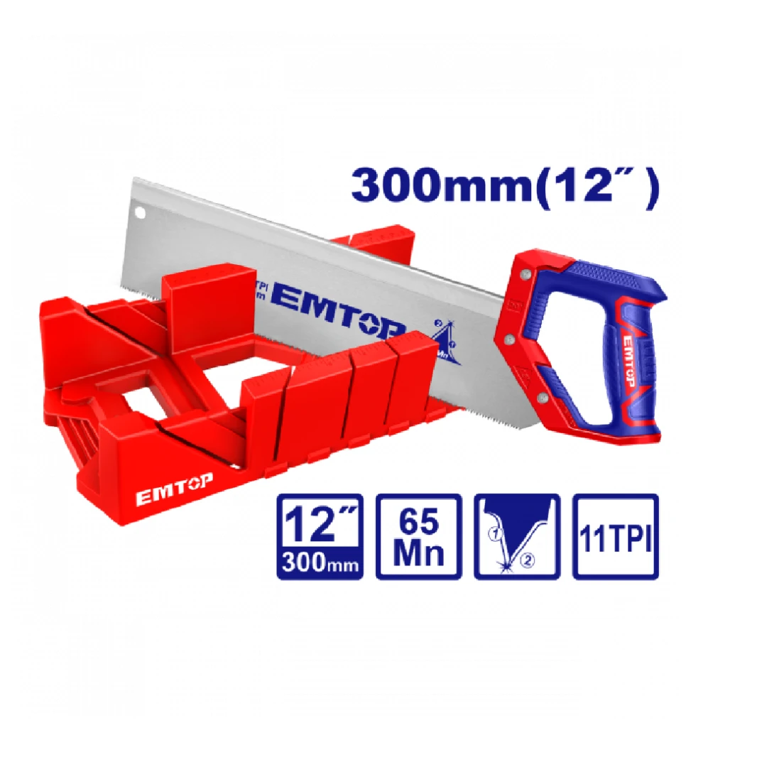 طقم صندوق المنشار الخلفي وصندوق المنشار من EMTOP EHASMB3001 مقاس 12 بوصة