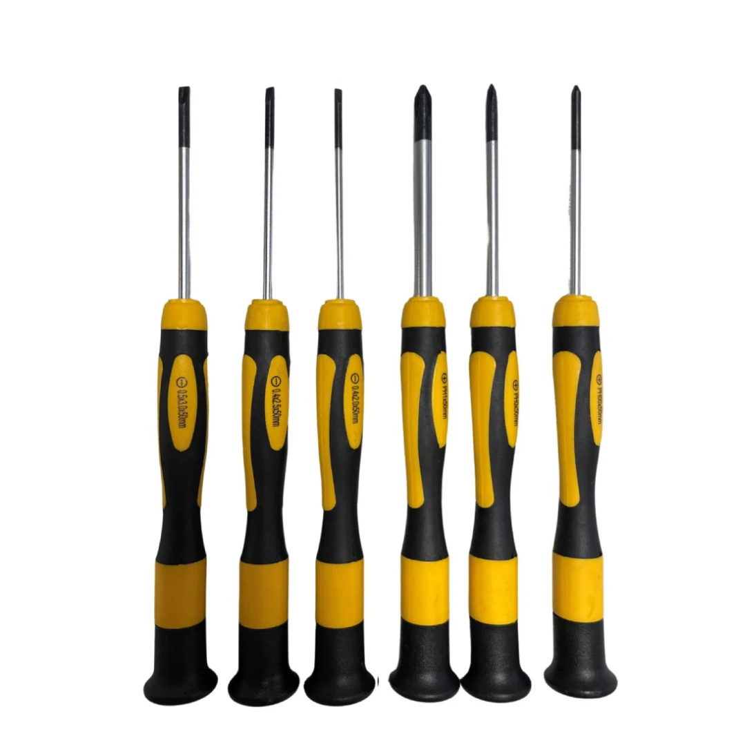MEGA SCREWDRIVER SET 6 PIECES BLACK/YELLOW