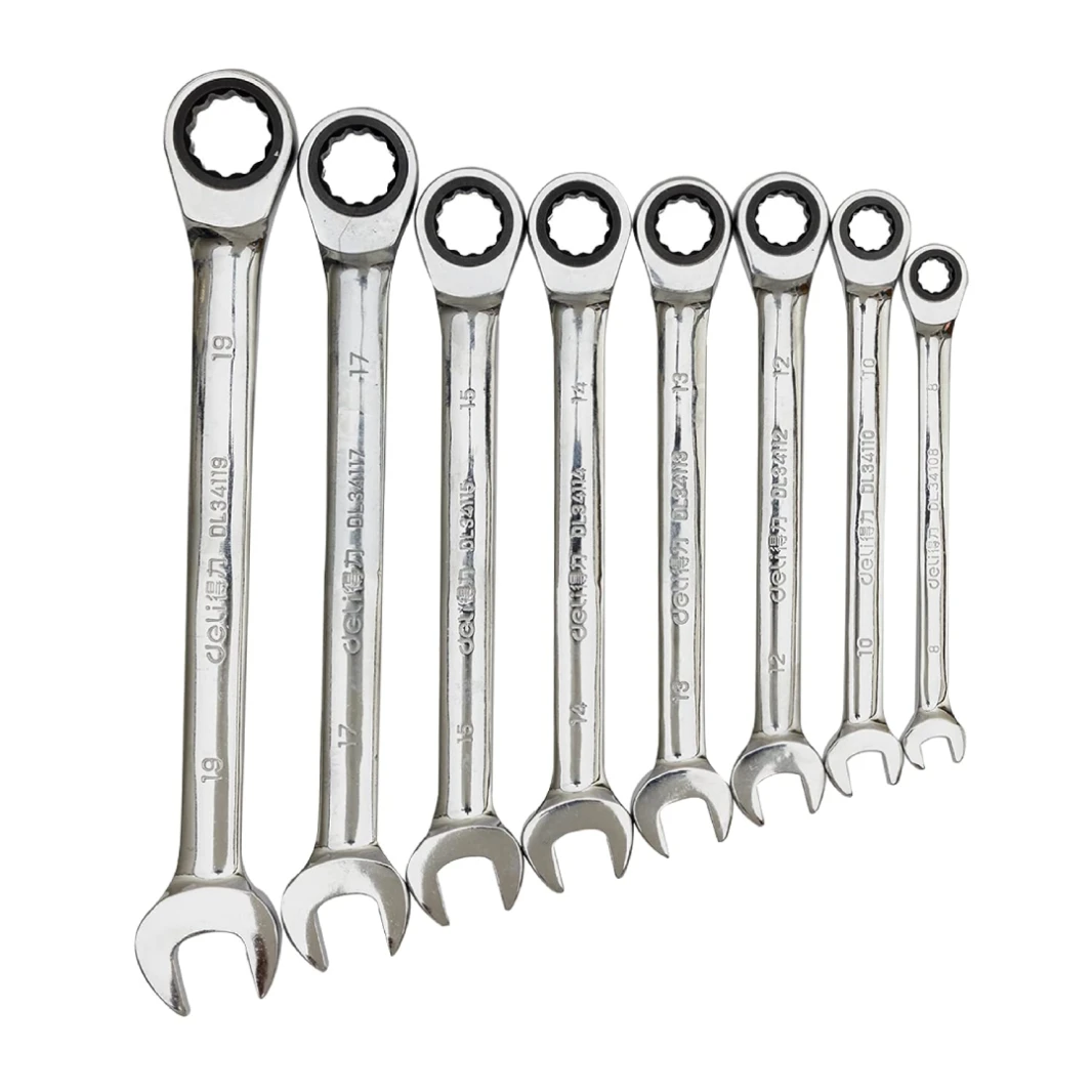 DELI RATCHET SPANNIER SET 8PCS DL140108T