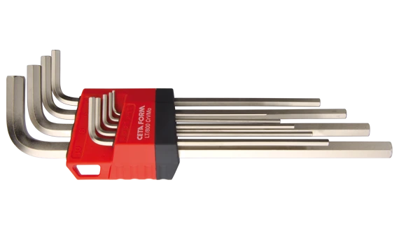 طقم مفاتيح CETAFORM سداسي الشكل على شكل حرف L (ذراع طويل) /9