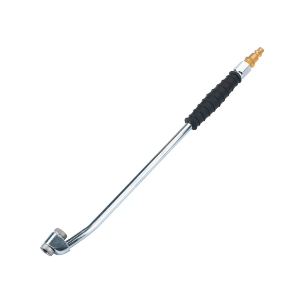 DUAL HEAD LOCKING TRUCK TIRE INFLATOR AIR CHUCK WITH LONG RUBBER