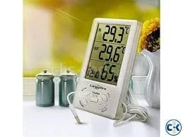 مقياس حرارة رقمي داخلي وخارجي مزود بمقياس رطوبة (-40 / 70+)