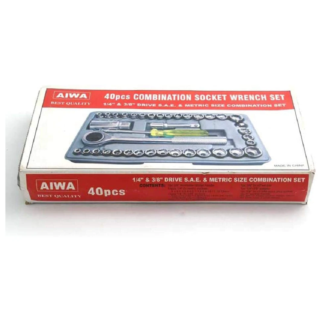 مجموعة مفاتيح ربط مركبة من AIWA_40 قطعة