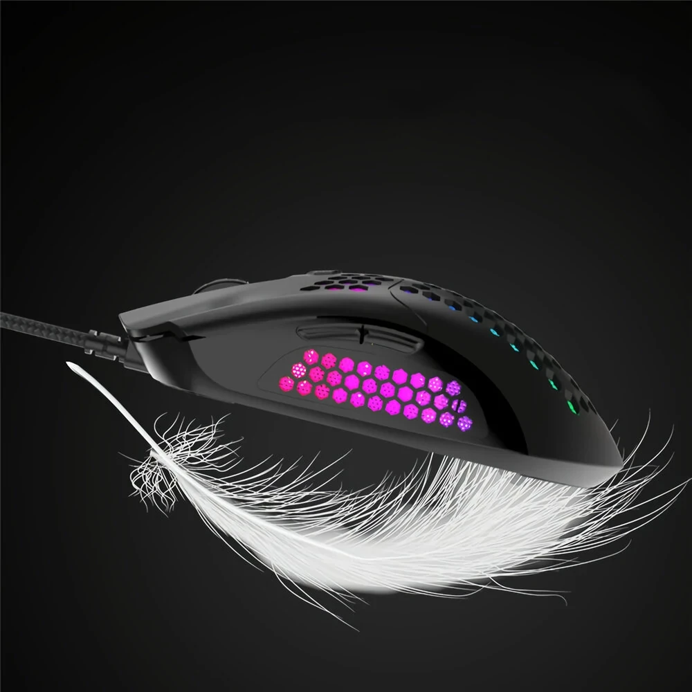 ماوس الألعاب السلكي RGB Lights M5 E-Sports ماوس Ziyou Lang - أسود