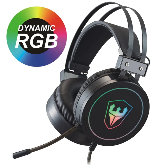 سماعة ألعاب بإضاءة RGB 7.1 قناة من ماركة SATE لألعاب الكمبيوتر AE-358