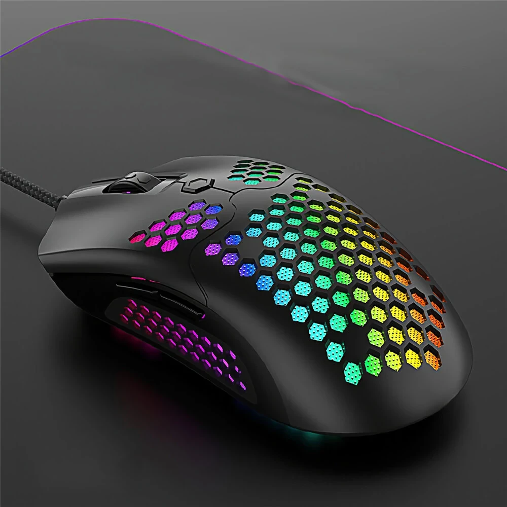 ماوس الألعاب السلكي RGB Lights M5 E-Sports ماوس Ziyou Lang - أسود