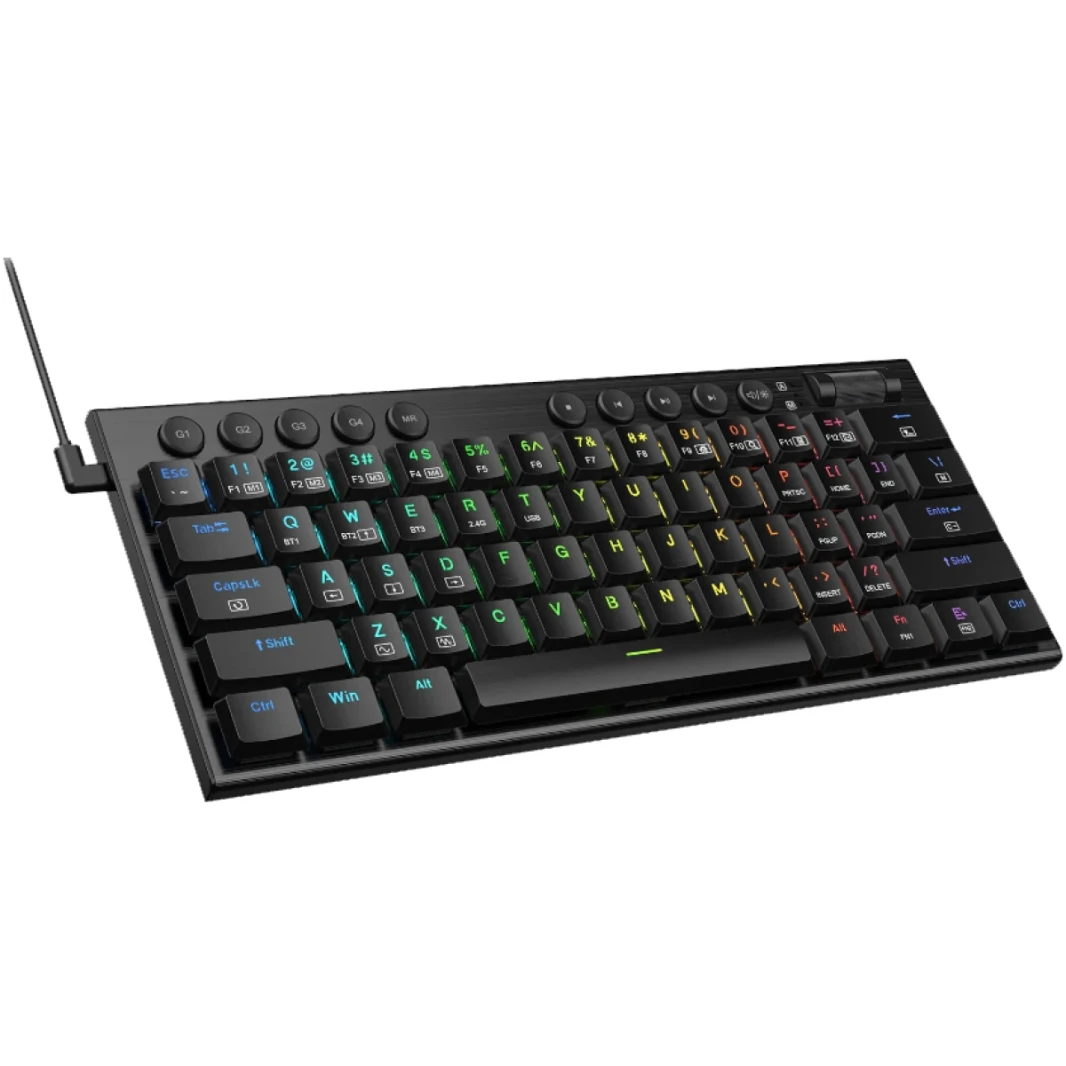 Redragon K632 Noctis 60% Wired RGB Mechanical Ultrathin Low Profile Dedicated Media Control - Linear Red Switch