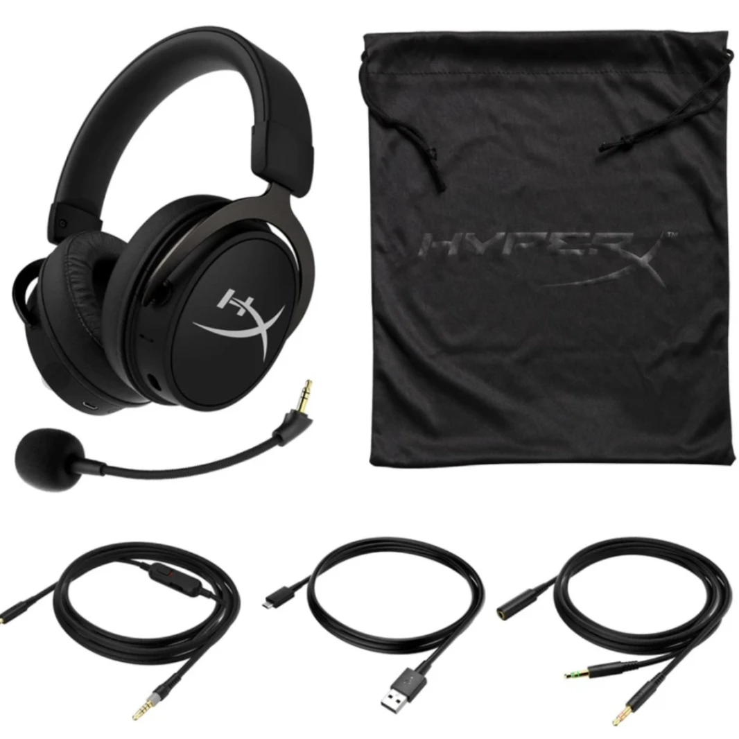 سماعة رأس سلكية للألعاب HyperX Cloud MIX + بلوتوث، Game and Go، ميكروفون قابل للفصل، خفيفة الوزن، متوافقة مع منصات متعددة - أسود