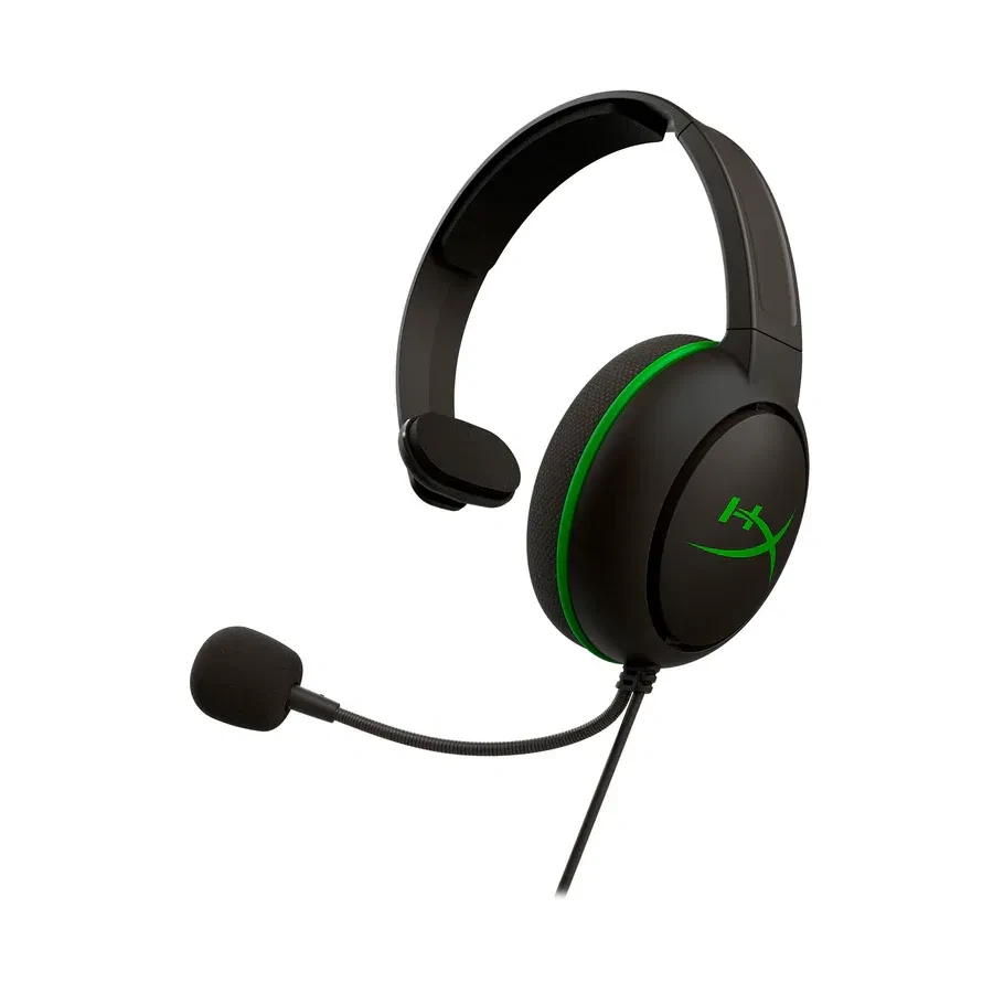 سماعة HyperX CloudX Chat - مرخصة رسميًا من Xbox، متوافقة مع Xbox One وXbox Series X|S، مشغل 40 مم، ميكروفون مضاد للضوضاء، مرشح بوب، عناصر تحكم صوتية مدمجة، خفيفة الوزن، أسود-أخضر