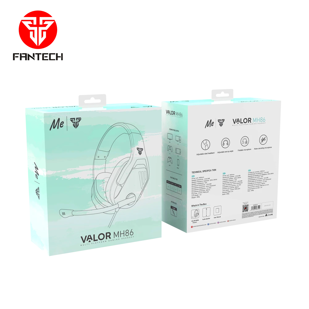 سماعة الألعاب متعددة المنصات FANTECH VALOR MH86 - إصدار MINT